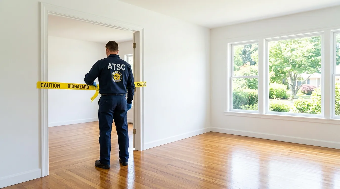 Certified biohazard cleanup crew performing Decomposition Cleanup in Setauket-East Setauket